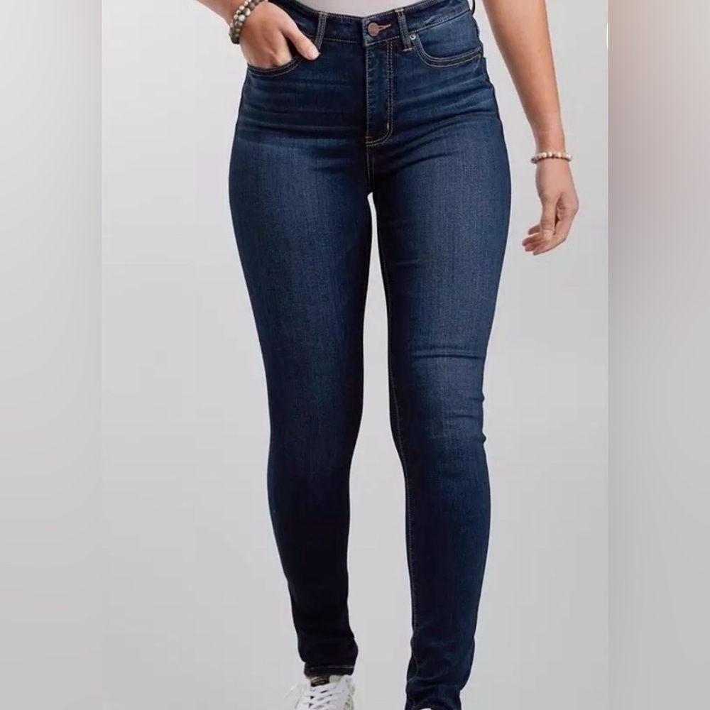 BKE women’s Parker High Rise Ankle Skinny Jeans size 28 dark wash stretch